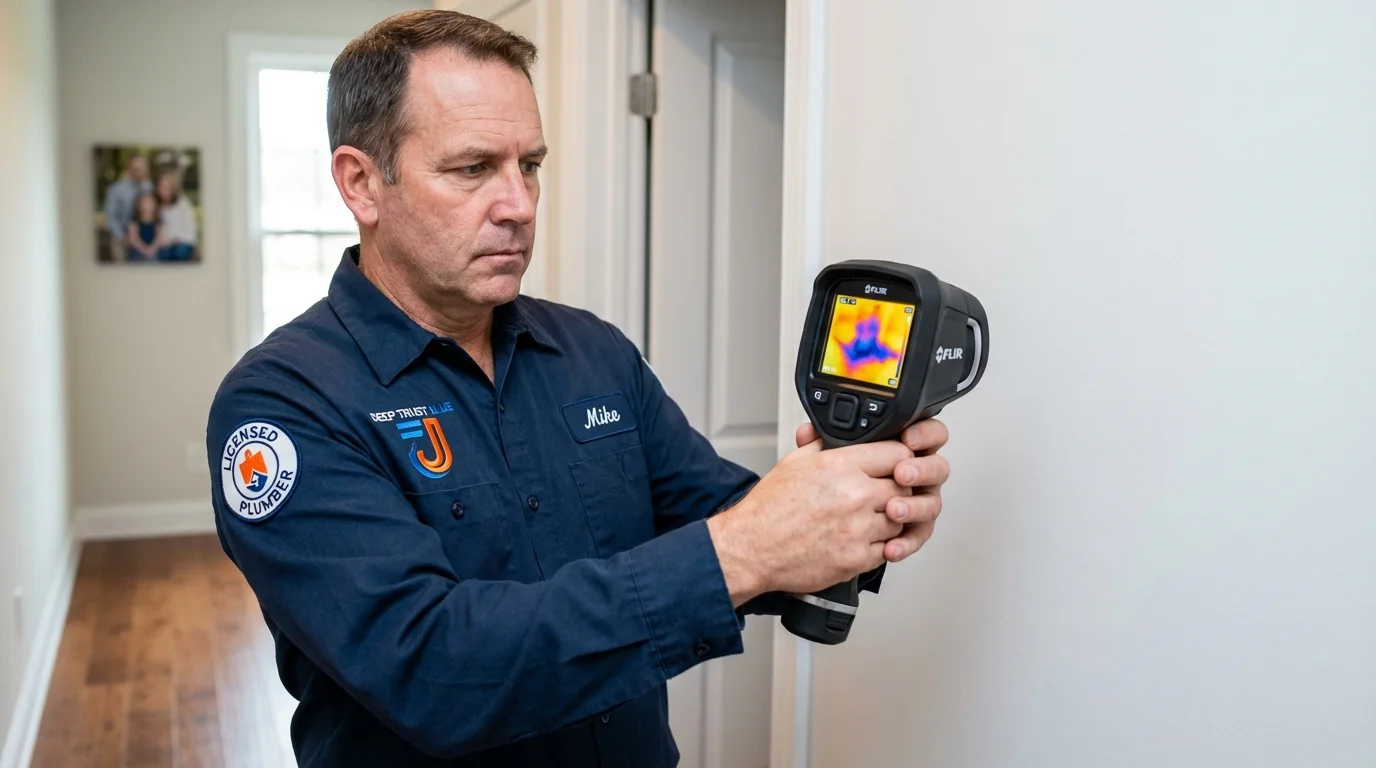 Thermal imaging leak detection by Johns Plumbing LLC in South Windham